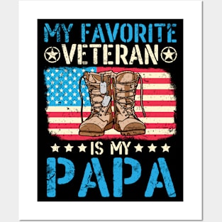 Happy Veteran Memorial Day Papa Posters and Art